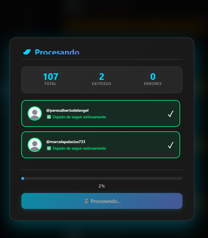 Filtros, busqueda y opciones de seleccion del recurso